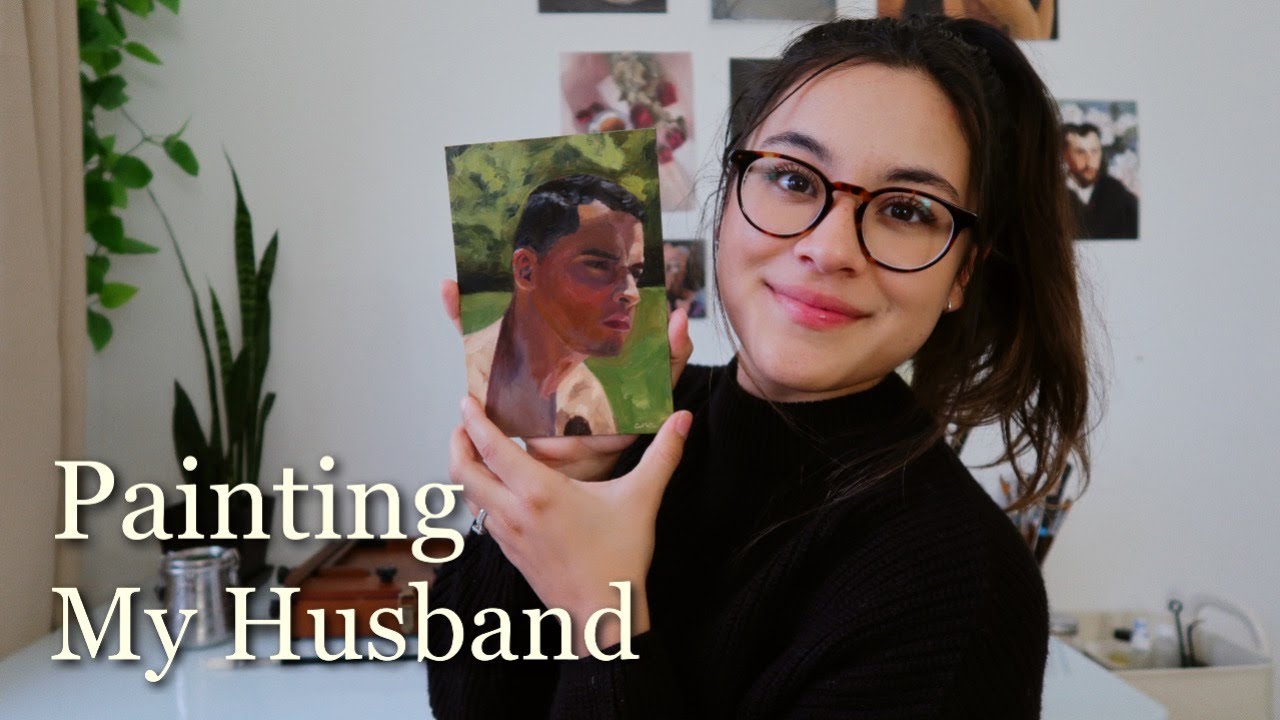 Push Through When You Feel Like Giving Up 🌱 Painting My Husband, Paint With Me ✨ Art Vlog