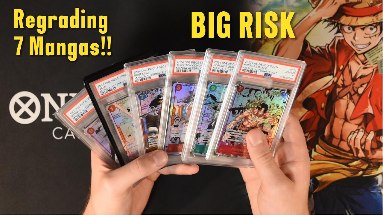 I regraded BGS 9.5 to PSA!! One Piece TCG Mangas HUGE Gamble!! How did I do?