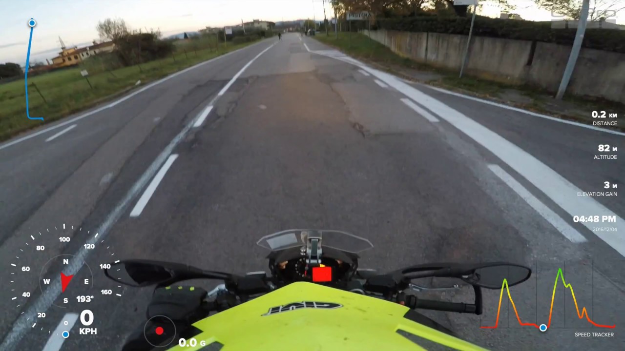 Aprilia Dorsoduro Acceleration 0-100 km/h with GoPro Hero 5