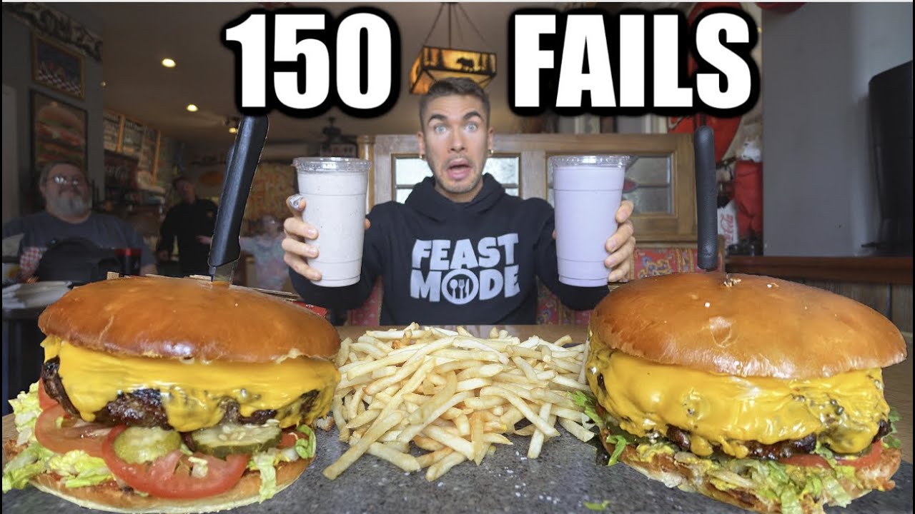 150 PEOPLE FAILED THIS 12LB BURGER, FRIES & MILKSHAKE CHALLENGE IN MONTANA
