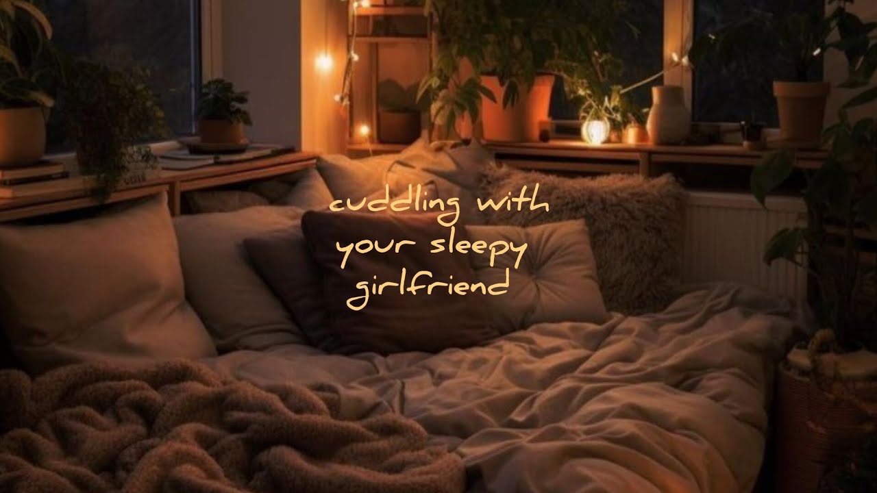 Cuddling with his sleepy girlfriend [asmr][rain][soft talk][F&M]