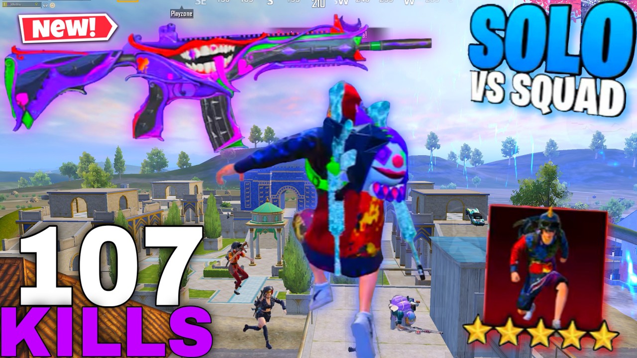 107 KILLS!😱 ALL PRO H*CKER PLAYERS RUSHED ME IN LOBBY🔥 SAMSUNG,A7,A8,15,J6,J7,J2,J3,XS,A3,A4,A5,A6