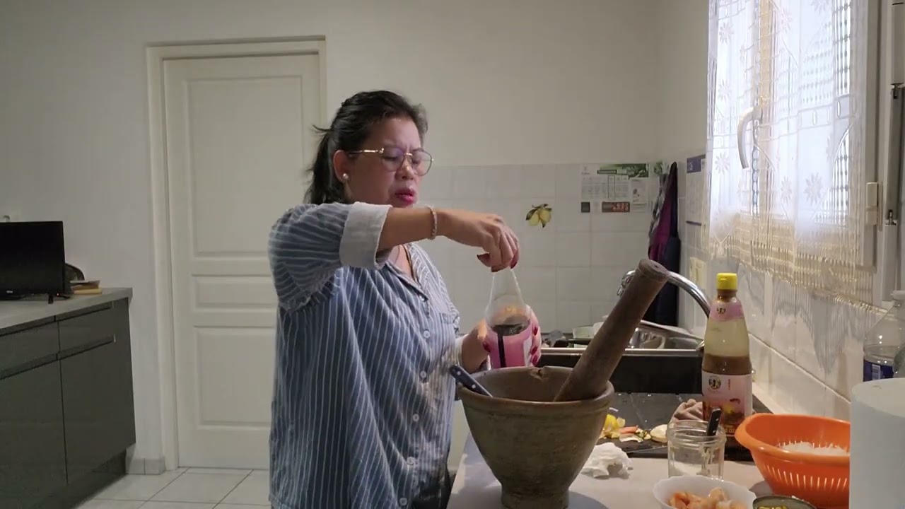 ตำข้าวปุ้นกินคนเดียวแช่บหลายจ้า👍🥰