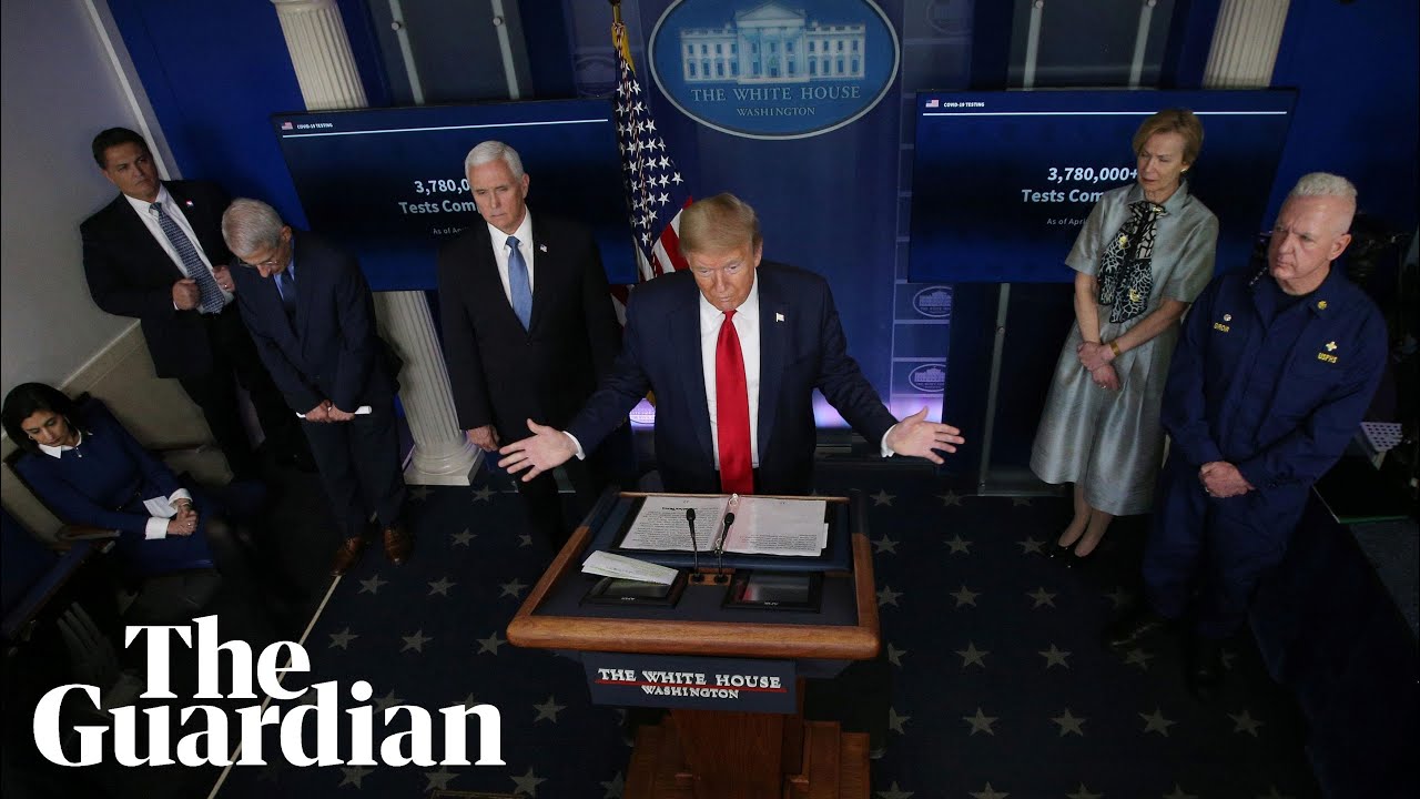Coronavirus: Donald Trump and members of the US task force provide an update - watch live