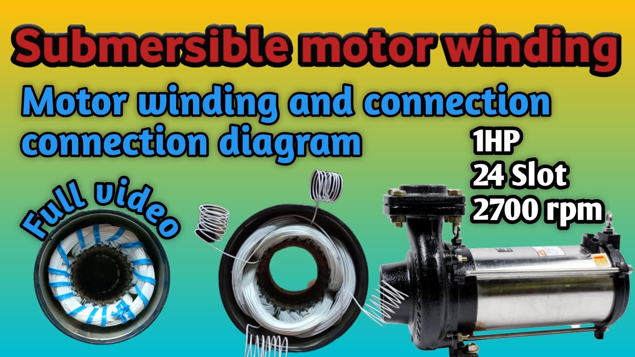Single phase 1hp submersible motor winding|Motor winding|How to rewinding submersible motor