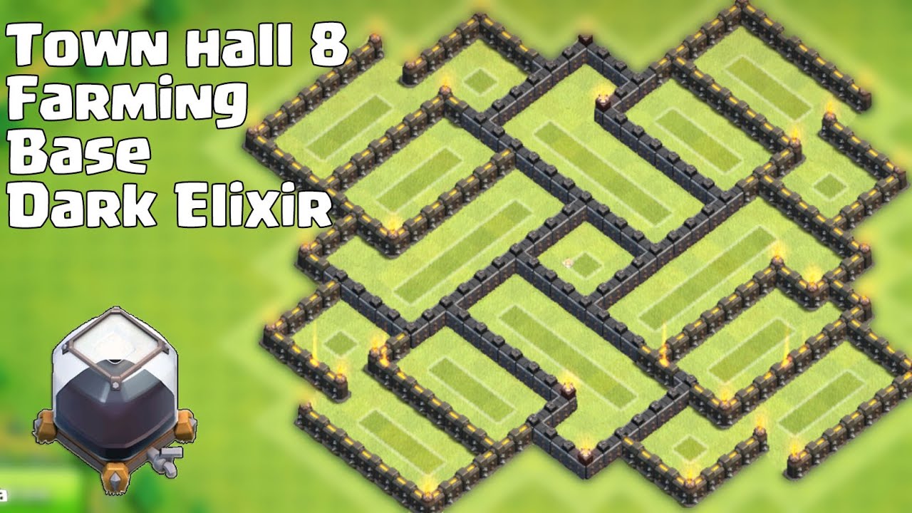 Town hall 8 (TH8) New Dark Elixir Farming Base [Alternate] Nice Looking and Defense!!!
