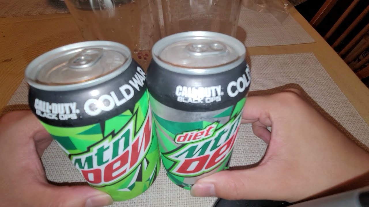Mtn Mountain Dew Diet vs Original Regular Taste Test Ingredients and Nutrition Facts