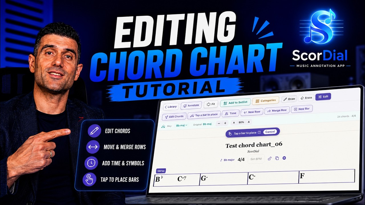 ScorDial Tutorial - Editing Chord Chart Tutorial 🎼✏️
