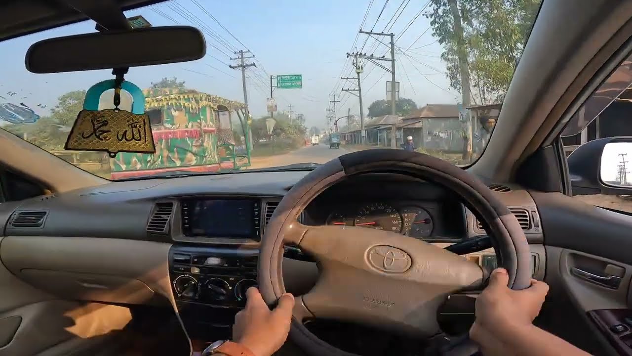 Beautiful Village Road - Dhaka Car POV