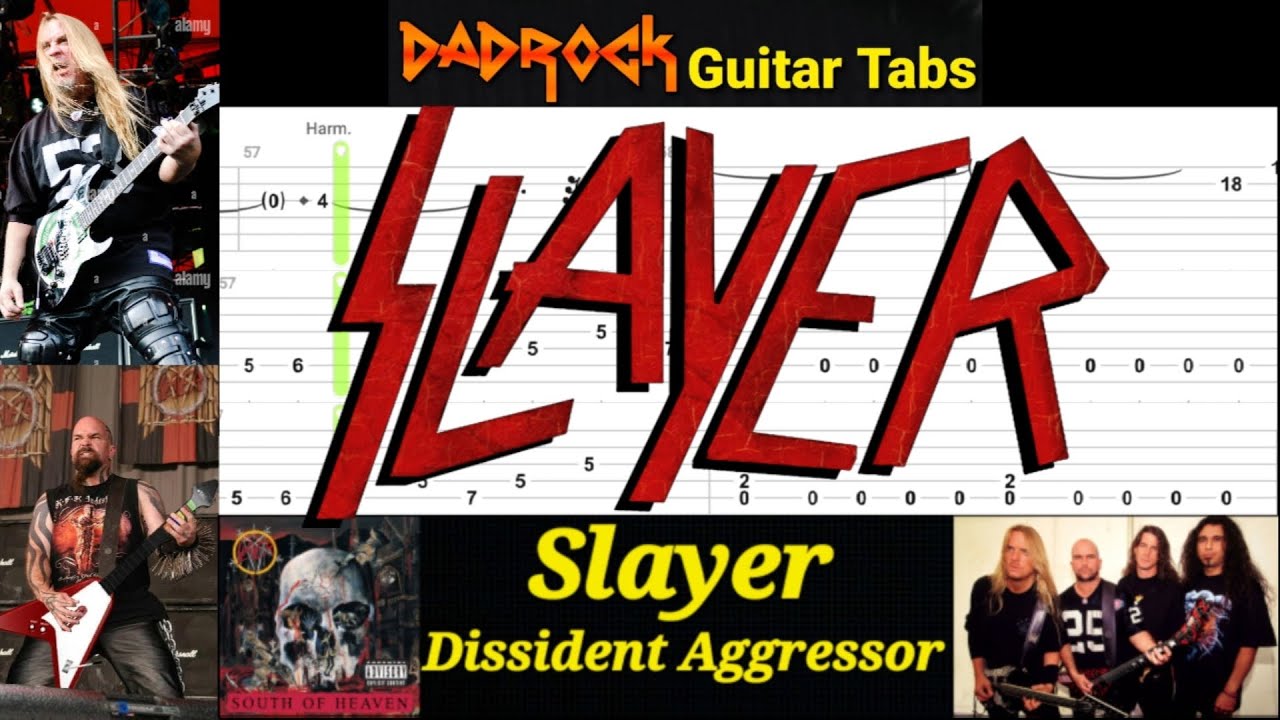 Dissident Aggressor - Slayer - Guitar + Bass TABS Lesson