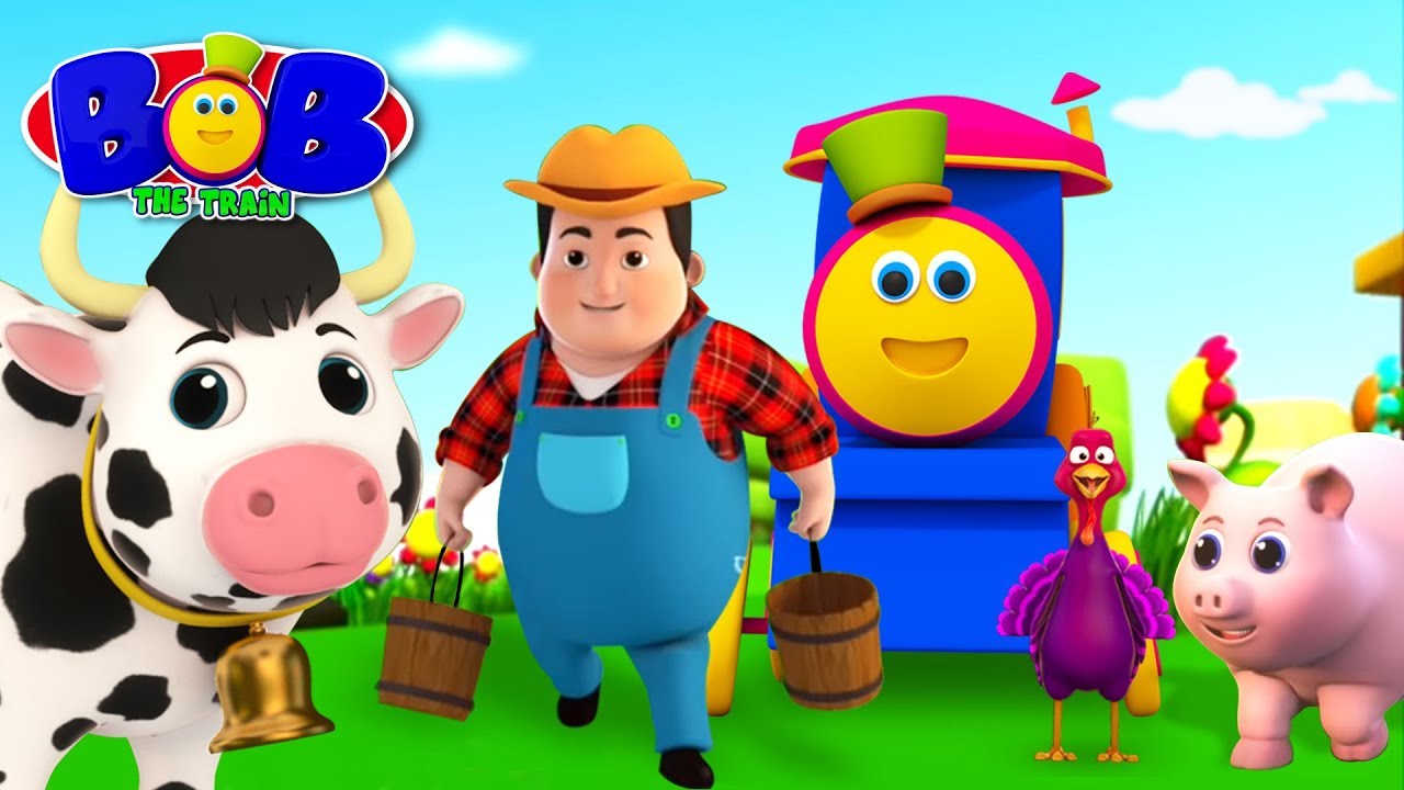 Old MacDonald Had A Farm | Bob The Train Nursery Rhymes | Preschool Songs | Kids Cartoons