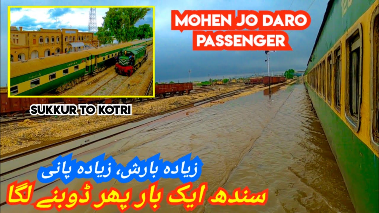 Journey After Heavy Rain in Sindh -  Mohen Jo Daro Passenger Train | Sukkur to Kotri