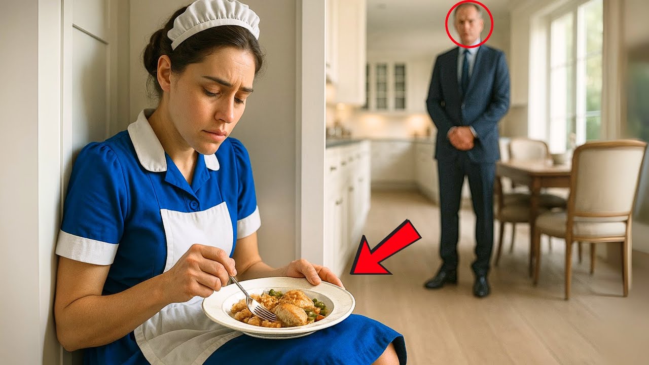 UM MILIONÁRIO VÊ SUA EMPREGADA SE ESCONDENDO PARA COMER SOBRAS DE COMIDA… E SUA VIDA MUDA