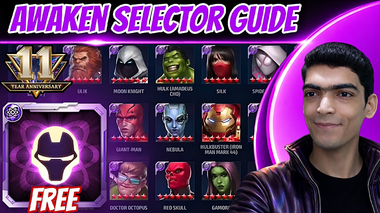 Free Awaken Selector 🤯 Best Character Guide | 11th Anniversary Marvel Future Fight 