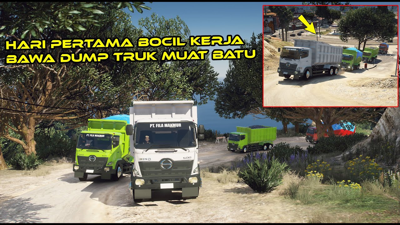 BOCIL BAWA DUMP TRUK,, HARI PERTAMA KERJA SUDAH BANYAK TINGKAH