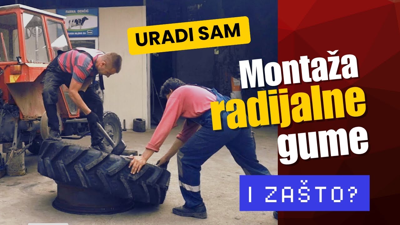 Sami montiramo skupu radijalnu gumu na traktor IMT539!