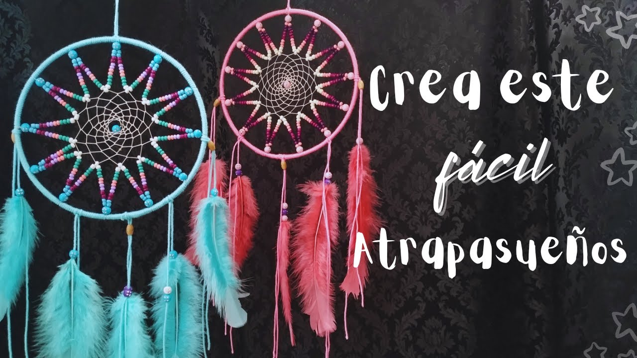 COMO HACER UN FÁCIL ATRAPASUEÑOS CON MOSTACILLAS ● DIY HOW TO MAKE AN EASY DREAMCATCHER | Eng subs