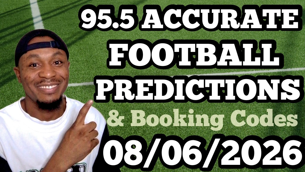 FOOTBALL BETTING TIPS & PREDICTIONS TODAY 08/06/2026 | SAFE PICKS FOR SUNDAY #footballpredictions