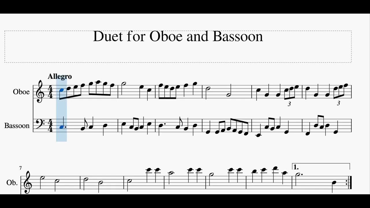 Duet for Oboe and Bassoon