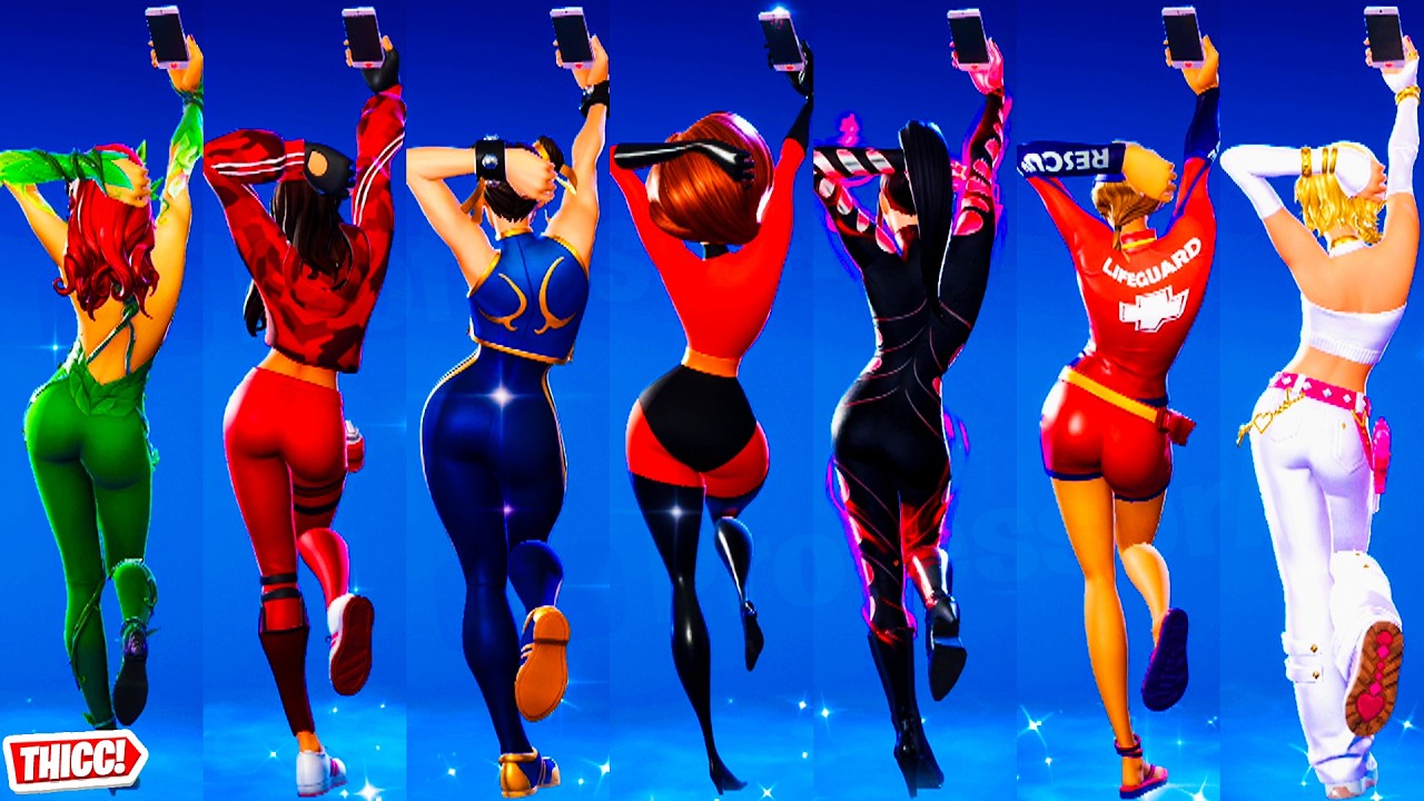 Fortnite Red Carpet Emote Showcase With Top Thicc Girl Skins 🍑 New Battlepass Dance 😜 Sexy Catwalk
