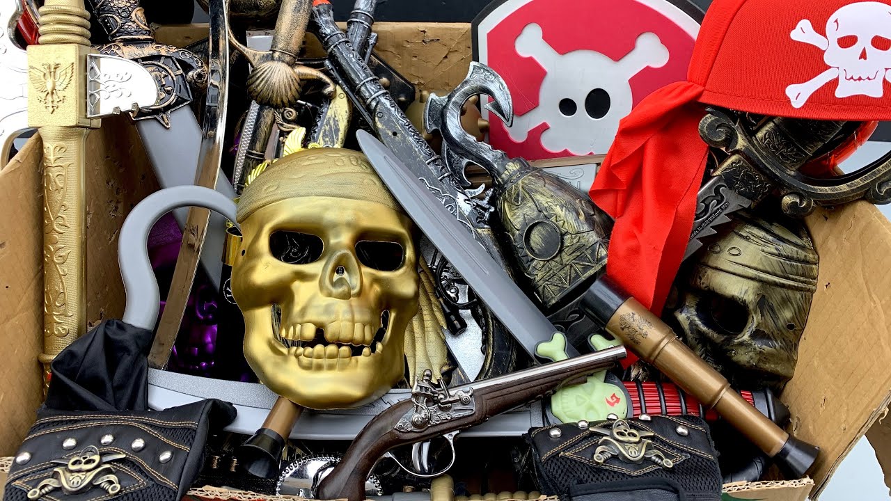 Пиратское оружие и маски, игрушки и оружие! Мечи, ножи, оружие и снаряжение