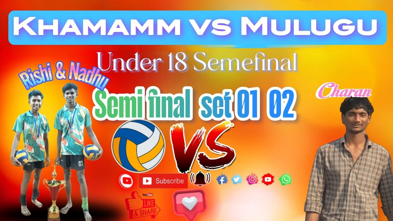 #volleyball  #vunder 18 semi final mach fullu video set 01 Khammam vss  Mulugu  boys  #like #series 
