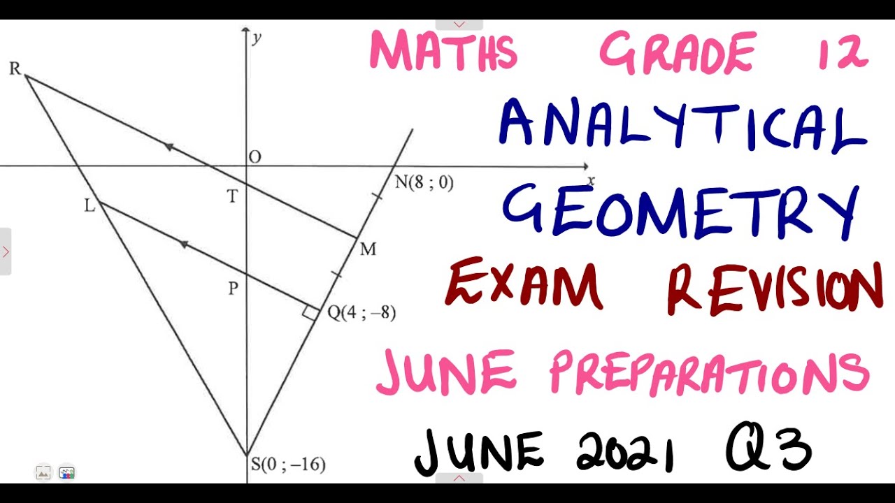 Mathematics Grade 12 Analytical Geometry June 2021 Question 3 @mathszoneafricanmotives