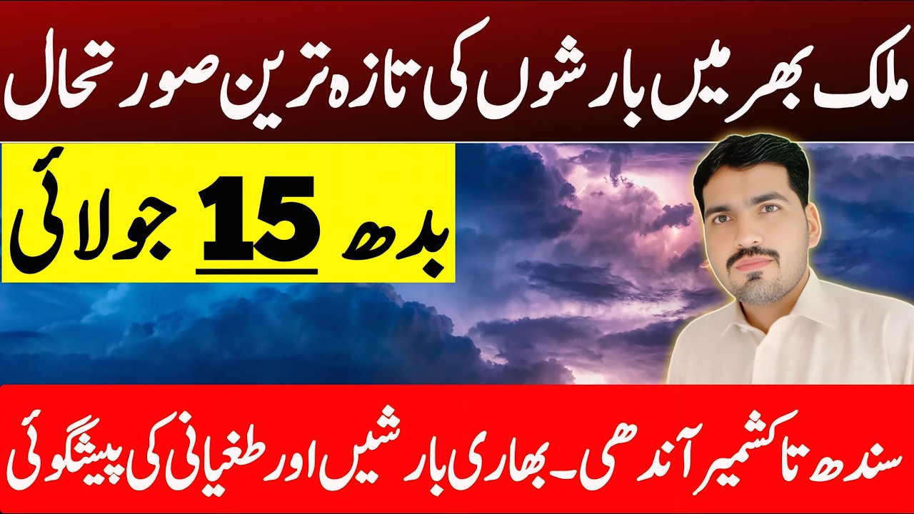 Torrential Downpour Prediction In Current Week | Monsoon Next Rain Spell | Weather Forecast Pakistan