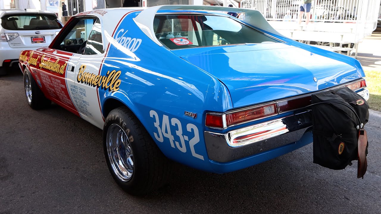 1968 AMC Javelin Cold Start, Revs, Idle - 'Bonneville Speed Spectacular&rsquo;