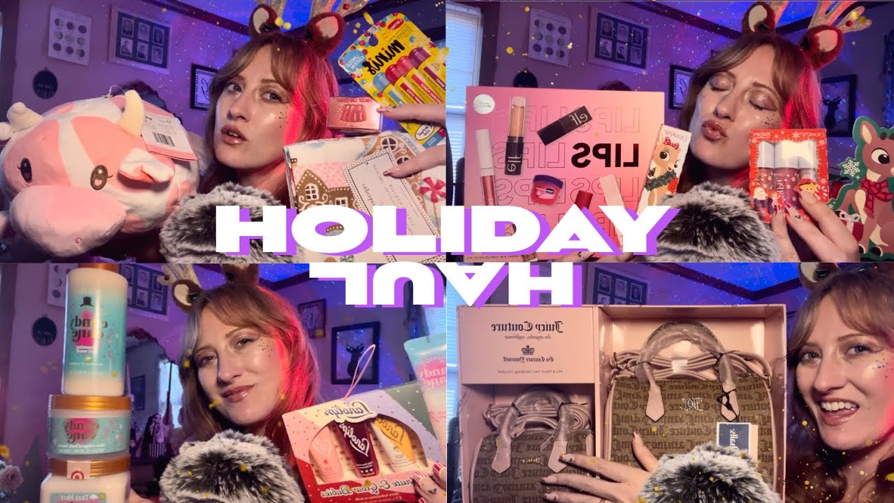 ASMR | Giant Christmas Target, TJ Maxx, HomeGoods, & Marshall’s Haul! 💖❤️
