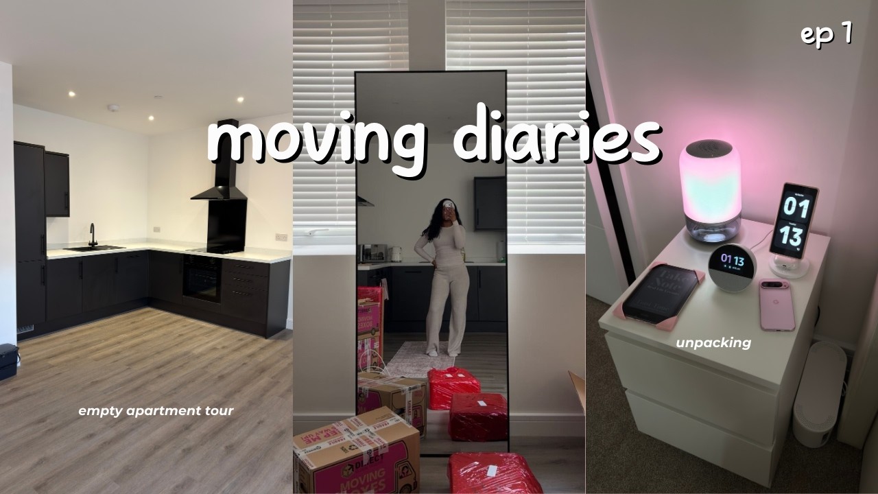 moving vlog 📦✨ | empty apartment tour, ikea haul, unpacking etc