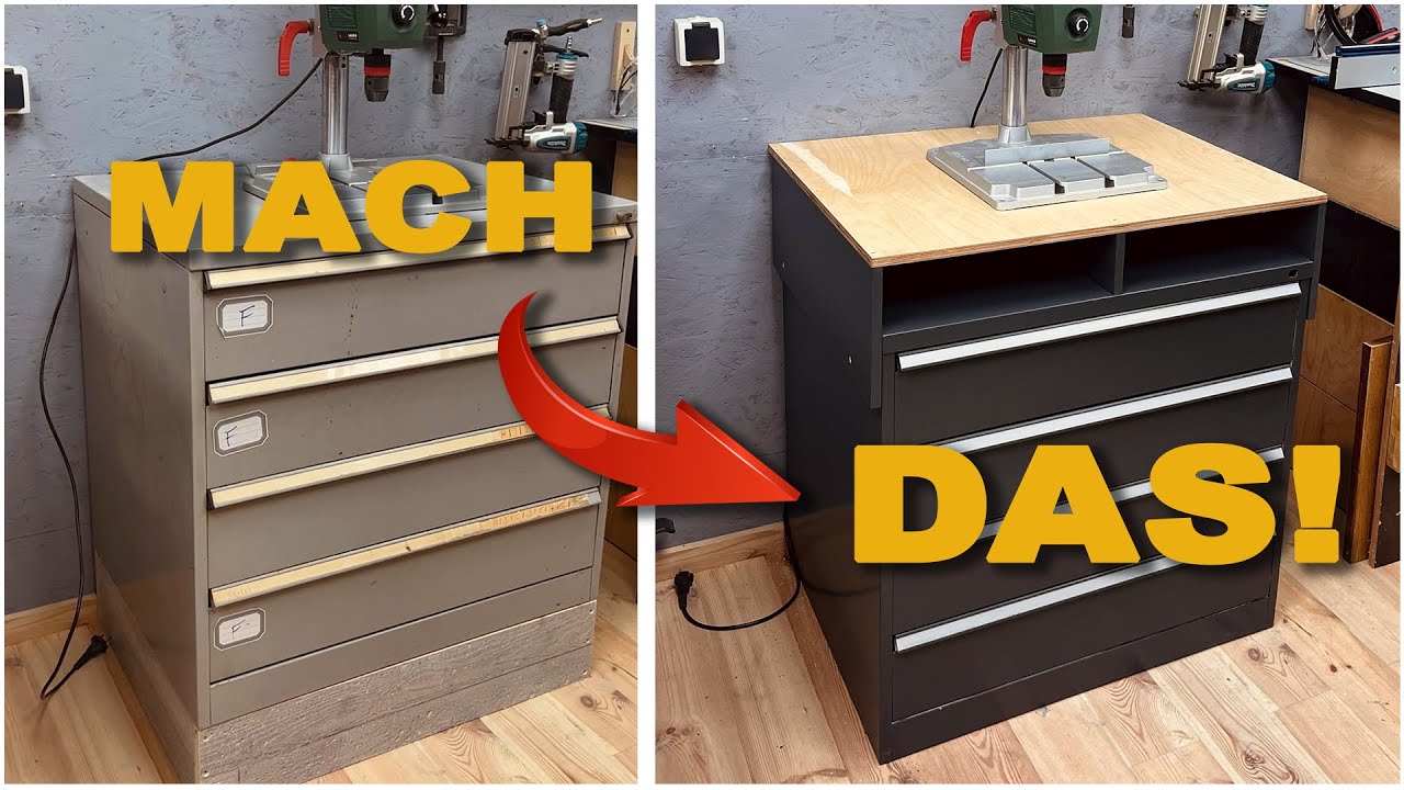 Aus fast SCHROTT zu fast NEU! Schubladenschrank im neuen Glanz. ★ Ali Der Bastler