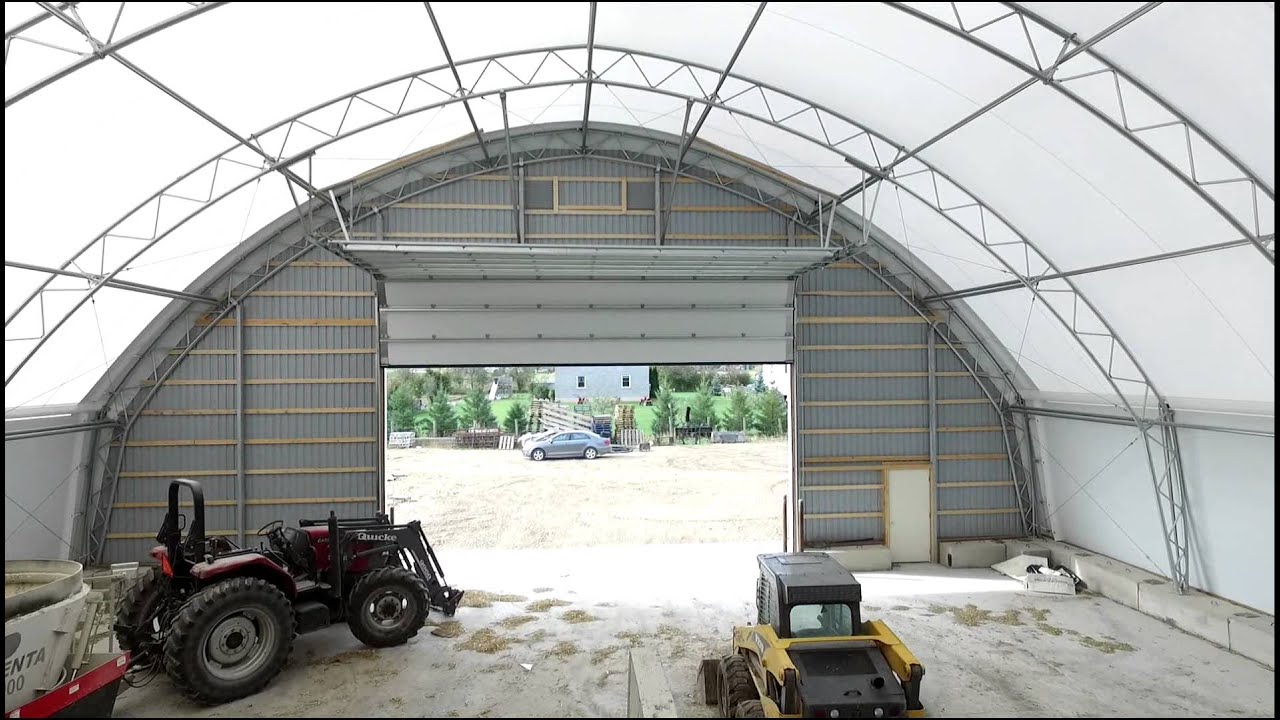 Wayne Frey 65' x 126' Atlas Building Series Drone Tour - Fabric Buildings, Fabric Structures