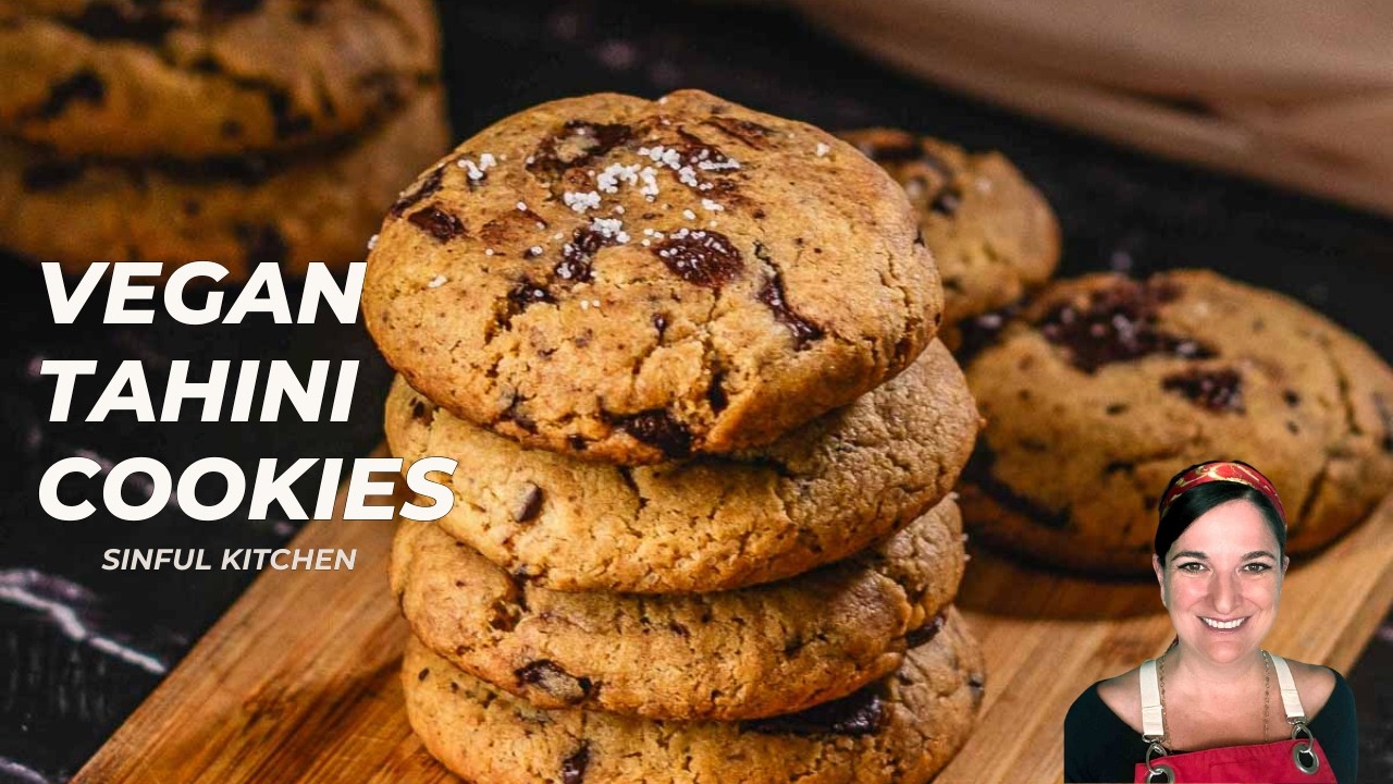 Vegan Tahini Chocolate Chip Cookies