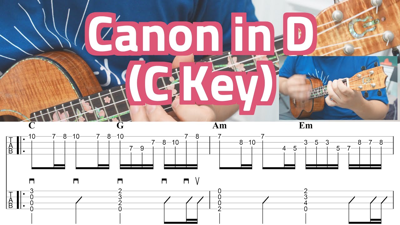 [우쿨렐레 악보 100] 요한 파헬벨 - Canon in D (C Key) | Ukulele Tutorial