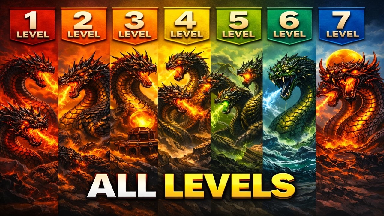 7 Levels Of The MOST POWERFUL Mythical Dragons