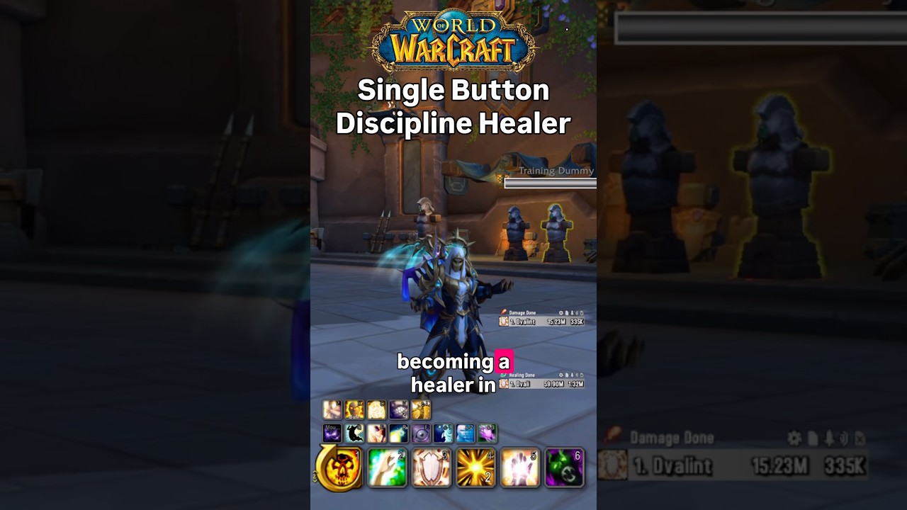 Discipline Priest Single-Button Build | Easy Healing in WoW 11.2 | #worldofwarcraft #shorts
