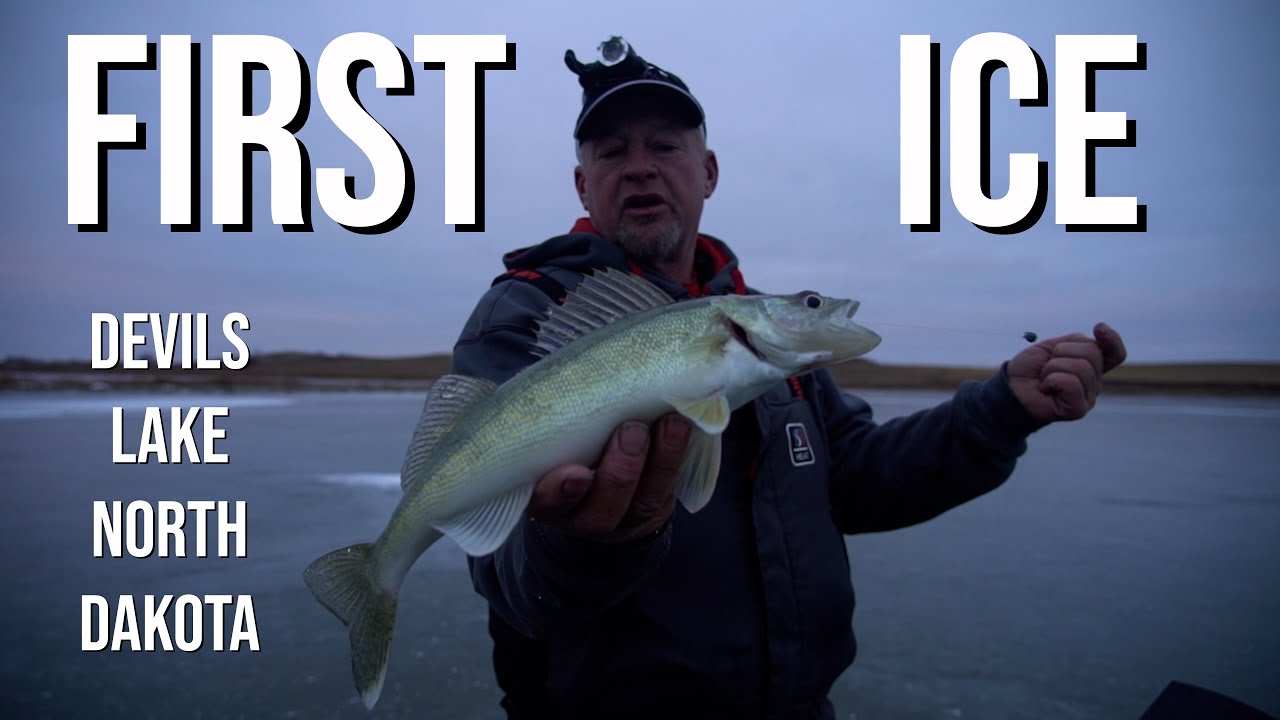 EARLY ICE Devils Lake Walleyes