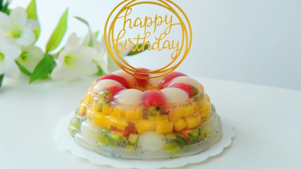 Красивый фруктовый желейный торт ❤ (Beautiful Fruit Jelly Cake Recipe)  #littleduckkitchen