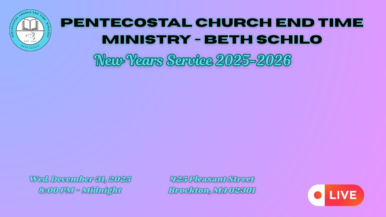 Pentecostal Church End Time Ministry End of Year Service| December 31, 2025