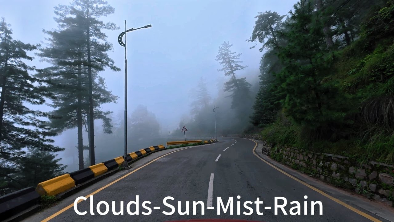 ASMR Scenic Drive 🌥️ Clouds, Sun, Mist & Rain | Relaxing 17-Minute Car Ride