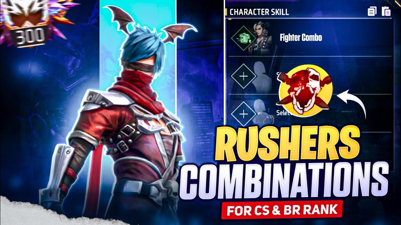 RUSHERS SKILL COMBINATION FOR FAST RANK PUSH || BEST CHARACTER COMBINATION FOR RUSHERS