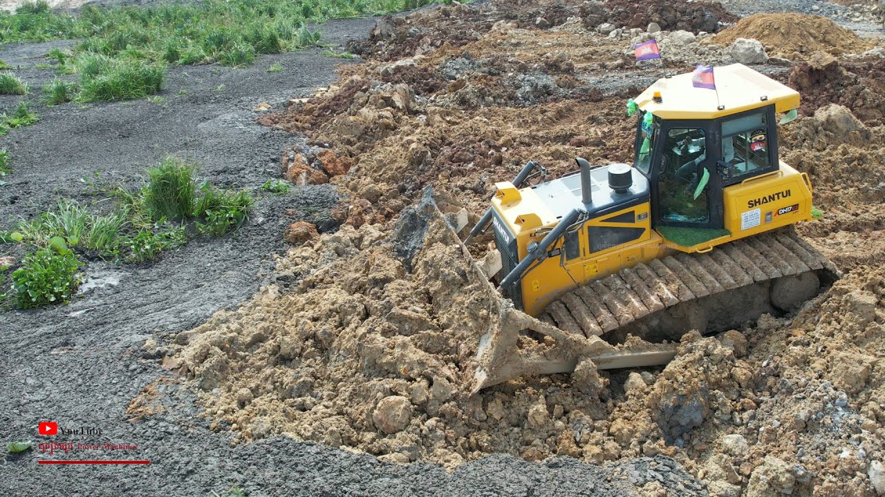 Wonderful Dozer Heavy Clearing Land In Mud Special Activities Stronger Bull Machinery