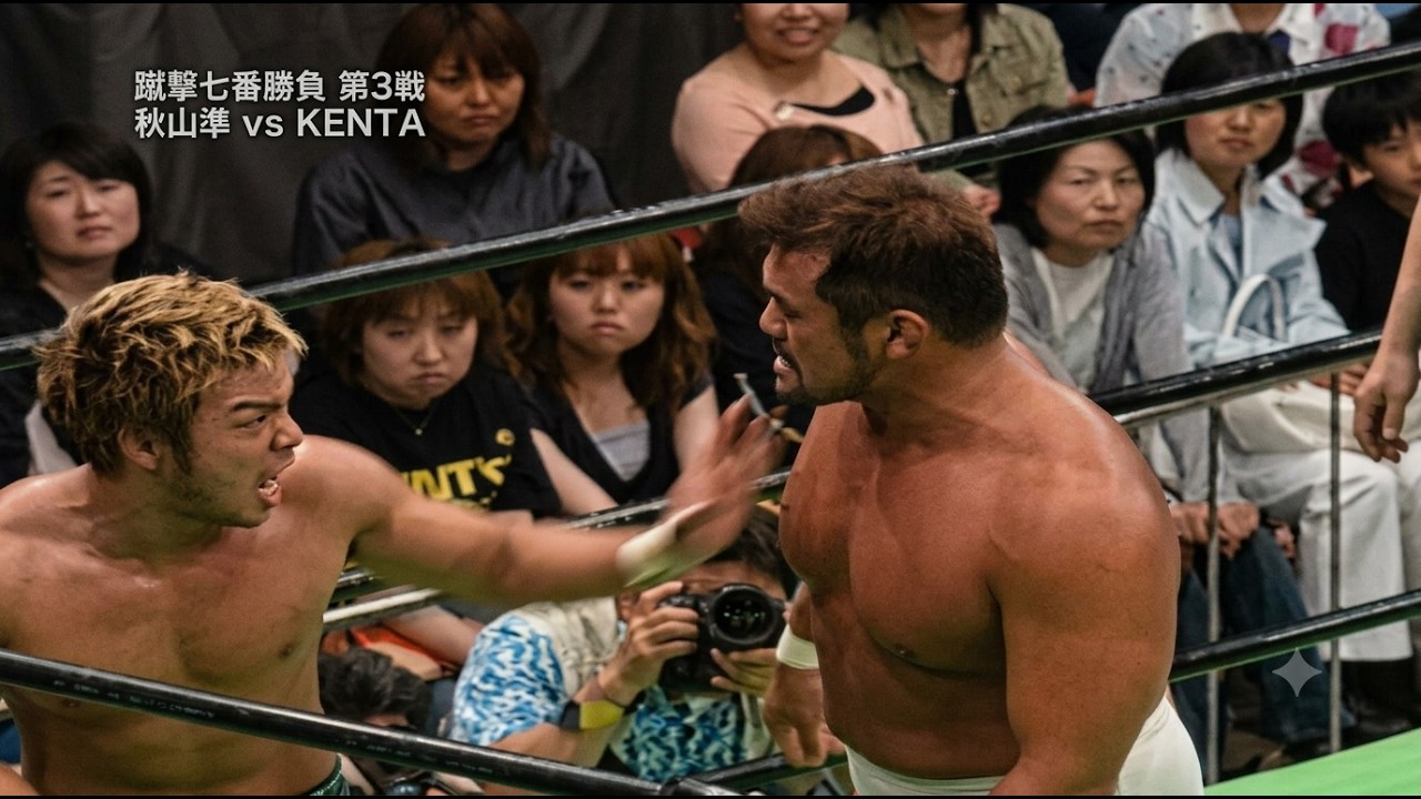 【蹴撃七番勝負～第3戦～】秋山準vsKENTA