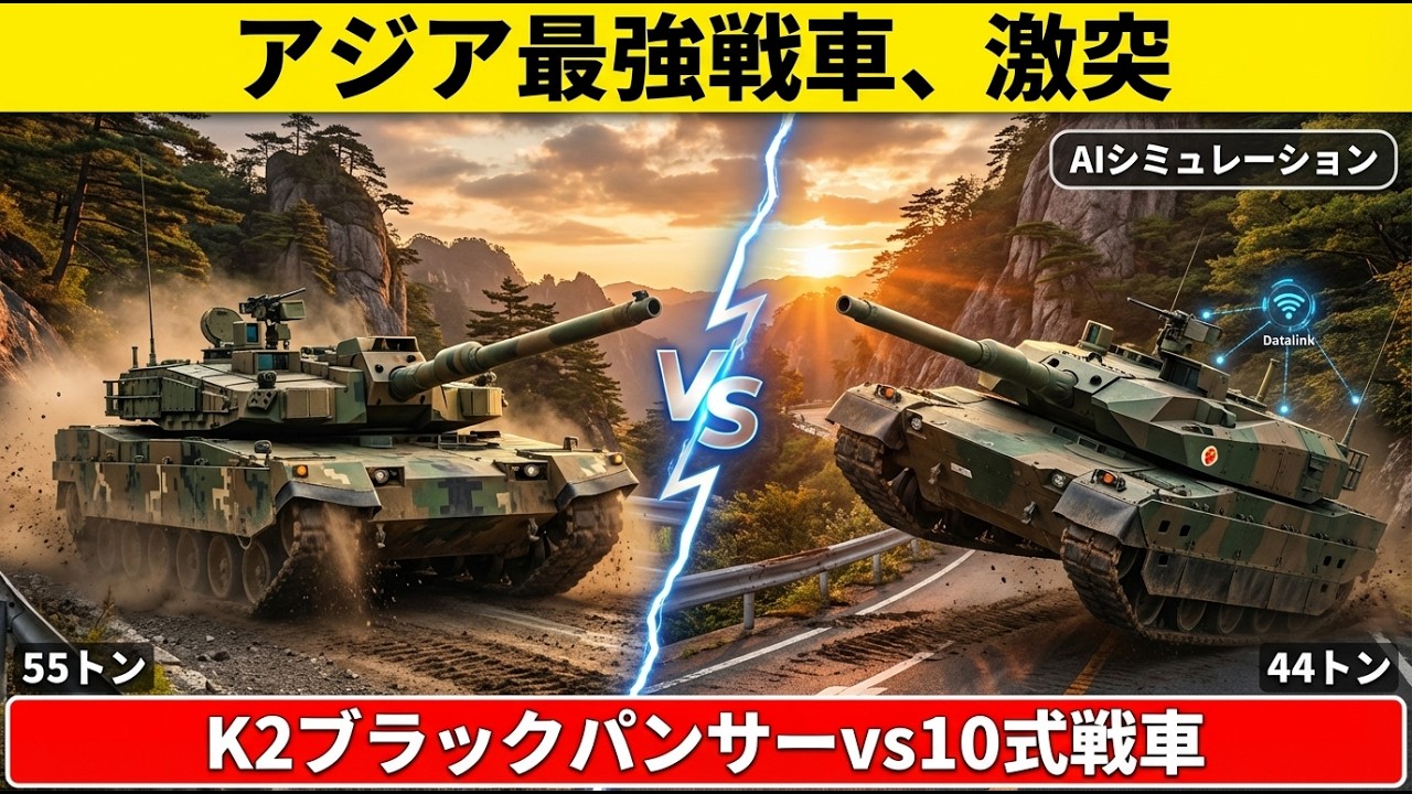 もし最強の戦車同士が日本の山で激突したら？55トンの怪物vs44トンの技術力