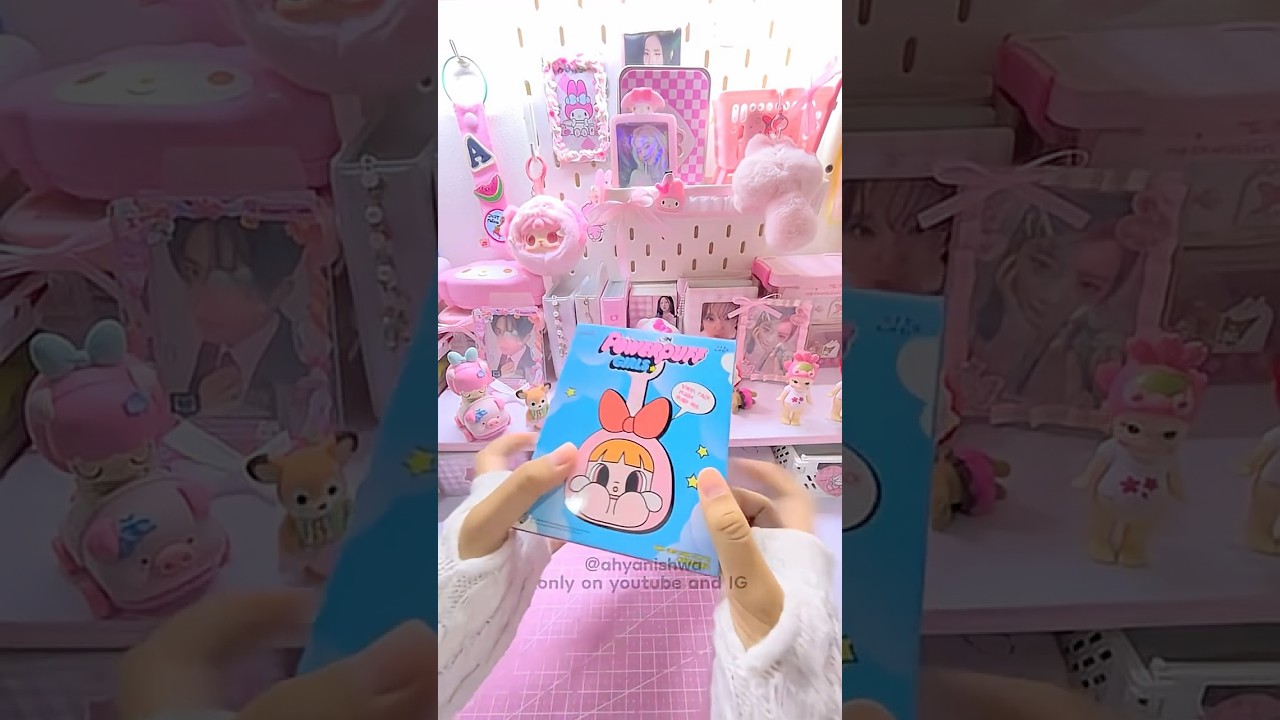 ASMR Unboxing Blind Box Popmart crybaby x powerpuff✨💗 #unboxing #blindbox #popmart #asmr #fyp