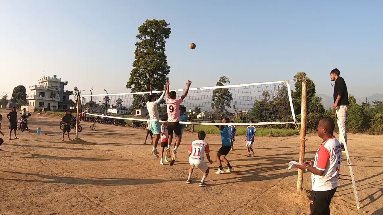 Aambash vs badera ayojak A team show match volleyball at sundarbasti 