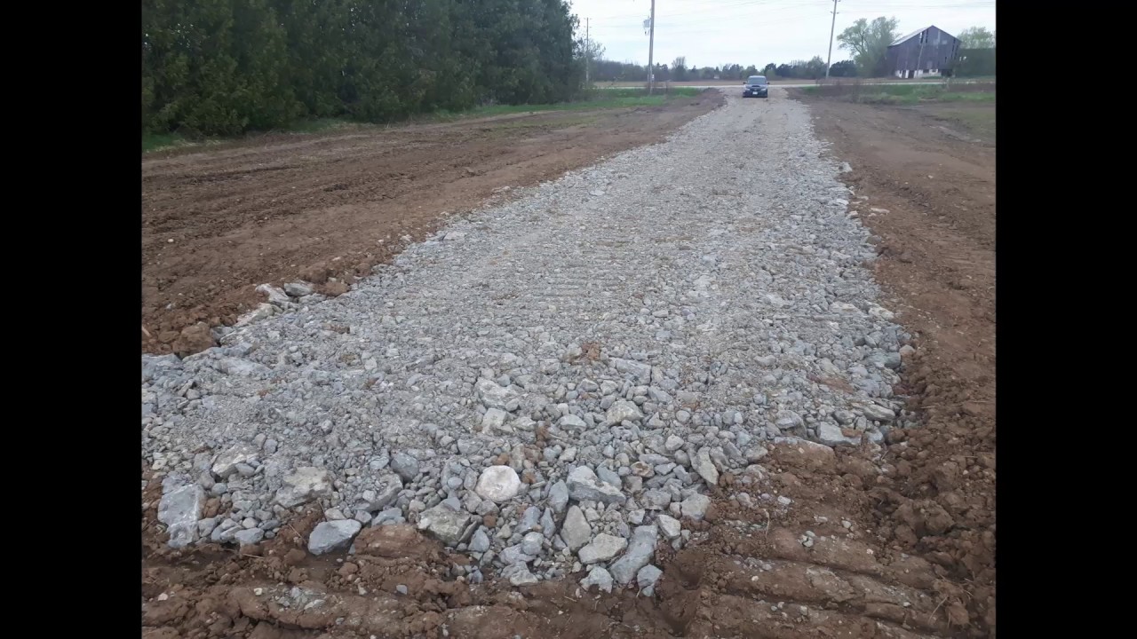 Recycled Asphalt Driveway Comparison: With and Without Crushed Stone Base.