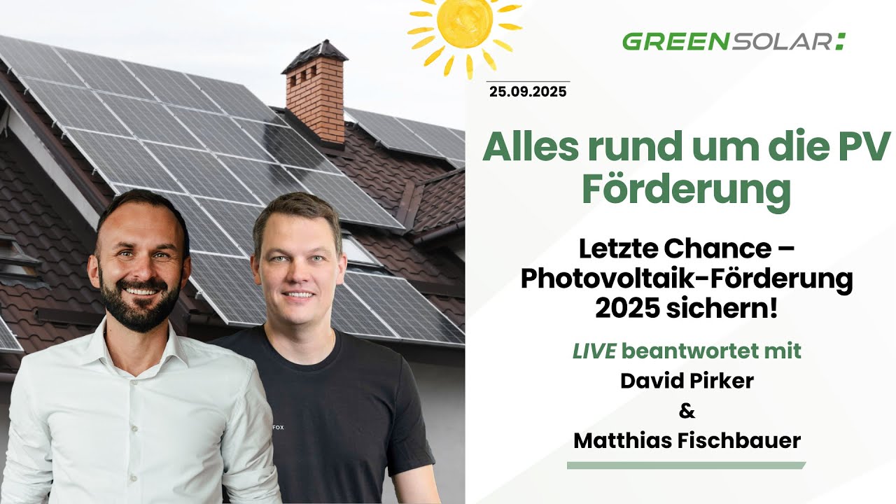 Alles rund um die PV Förderung - Letzte Chance - Photovoltaik-Förderung 2025 sichern!