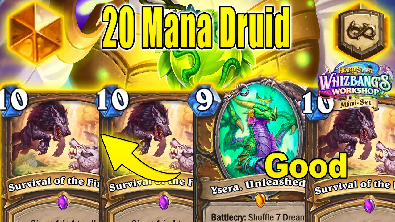 Triple 10 Mana Spells In 1 Game 20 Mana Druid At Whizbang's Workshop Mini-Set | Hearthstone